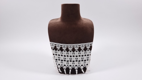Aplicatie decorativa ivoire pentru accesorizare stofe - latime 15,5 cm