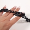 Banda ingusta decorativa neagra - latime 2,5 cm