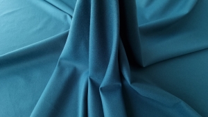 Stofa din lana pura Dark Aqua Blue