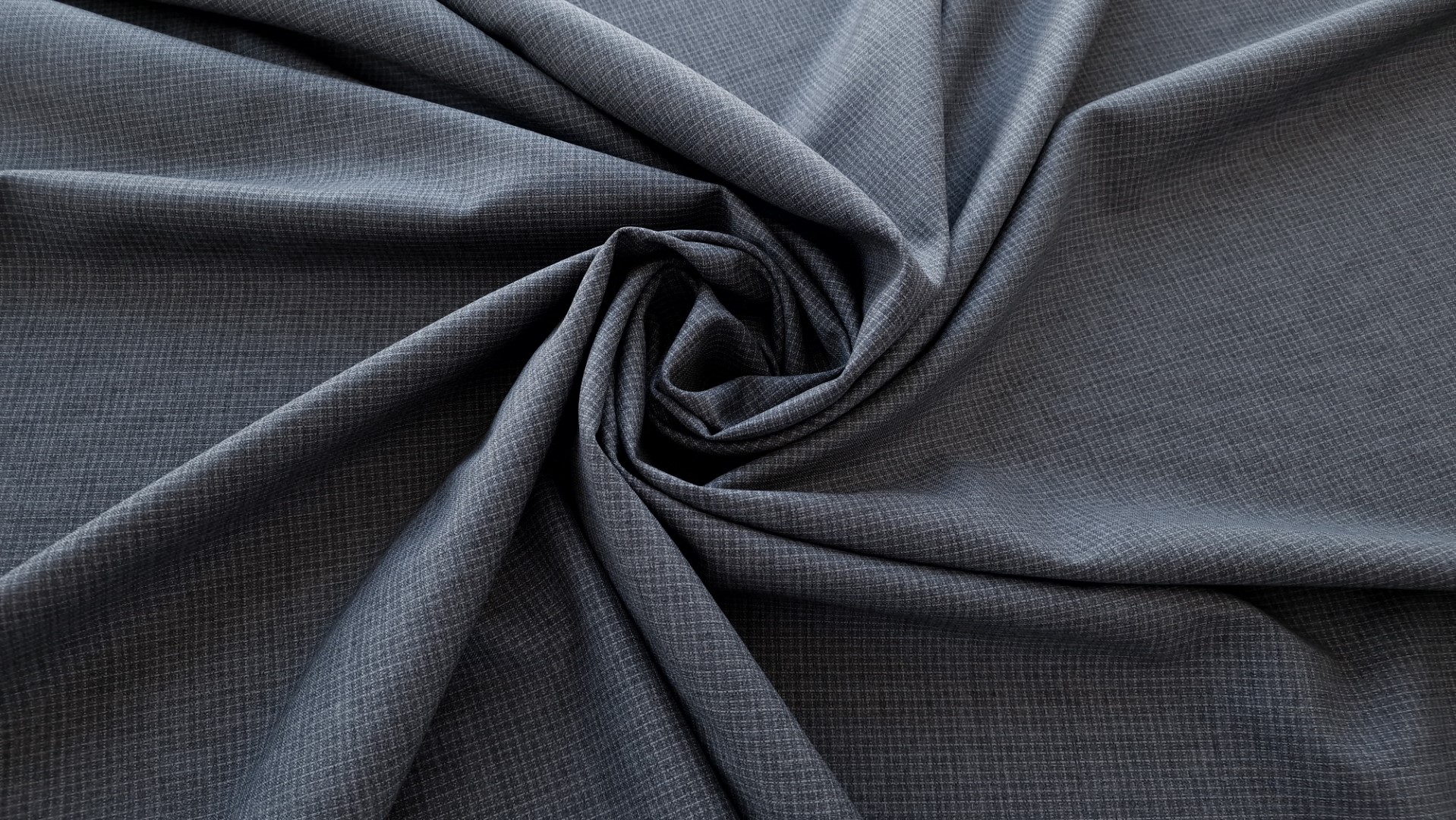 Stofa subtire elastica din lana gri inchis - imagine 3