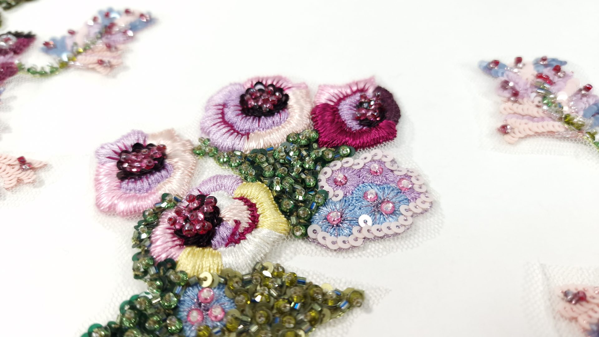 Set de 3 aplicatii decorative realizate manual Daisies DG71A - imagine 2