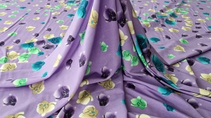 Purple printed stretch cotton jersey VER11158