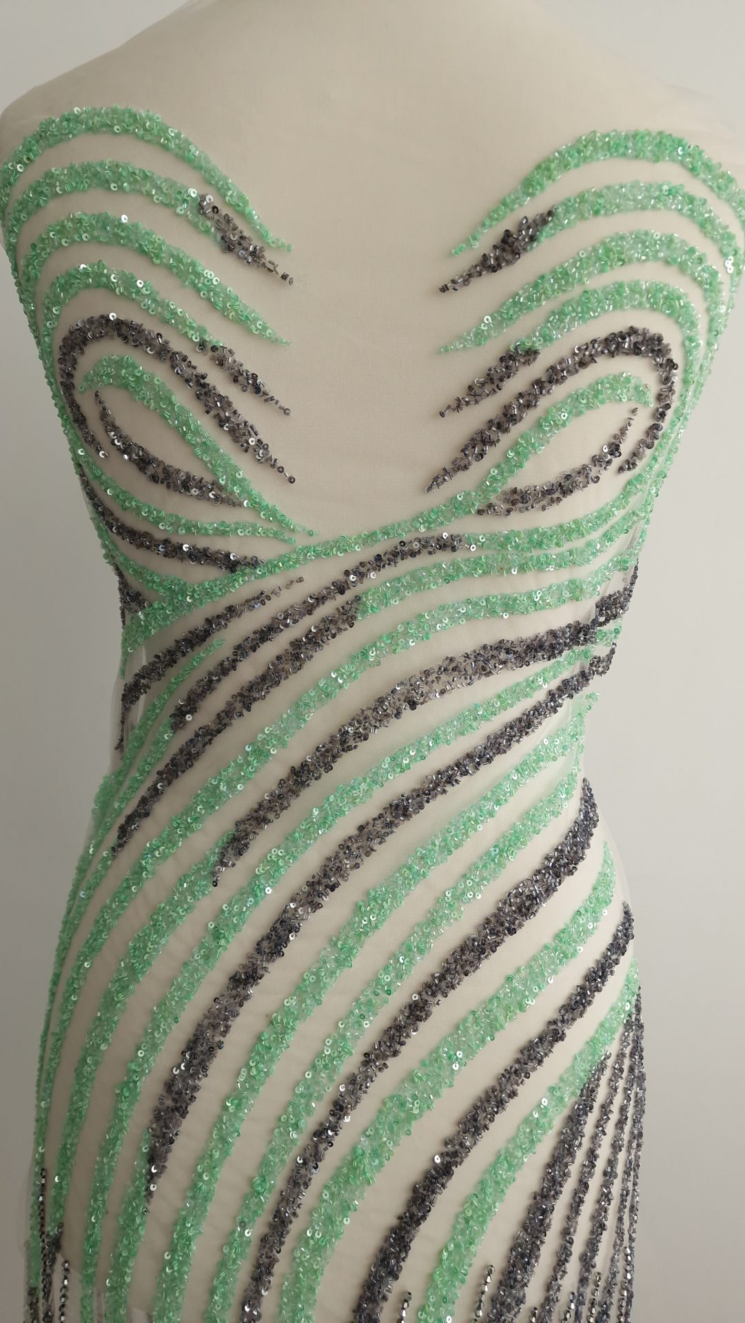 Rochie scurta realizata manual din panouri Everleigh - imagine 5