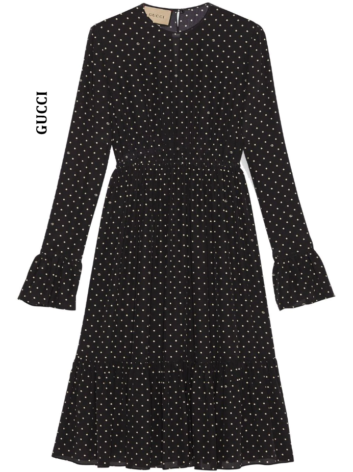 Twill din matase naturala Polka Dots GUC1268 - imagine 2