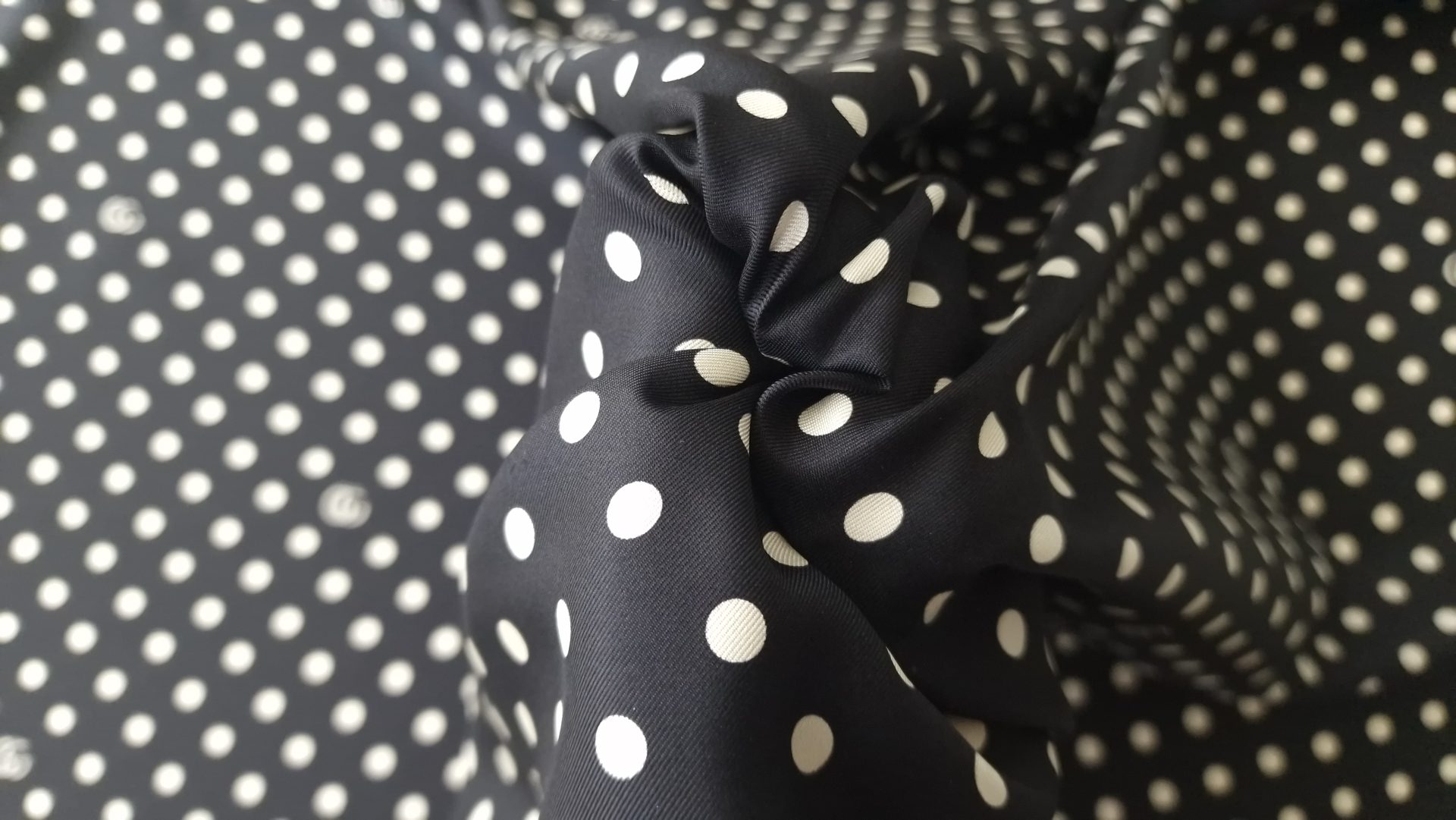 Twill din matase naturala Polka Dots GUC1268 - imagine 6