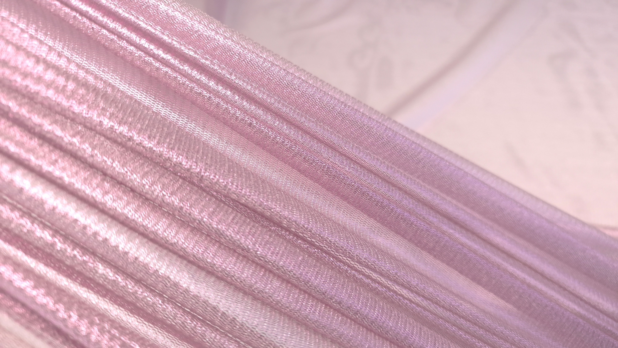 Tulle peliculizat din matase naturala roz pudra - imagine 10