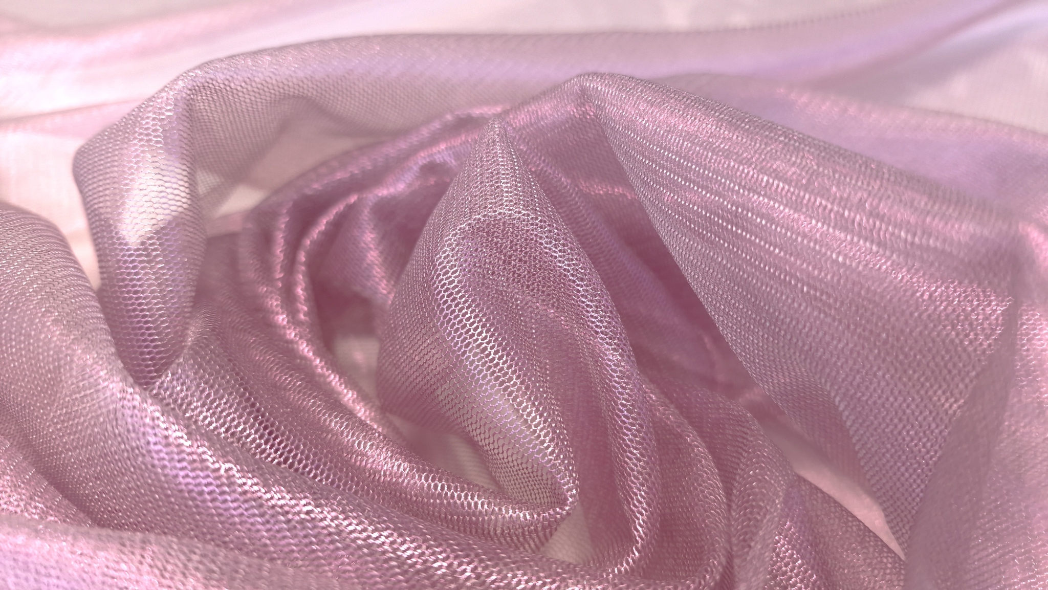 Tulle peliculizat din matase naturala roz pudra - imagine 9