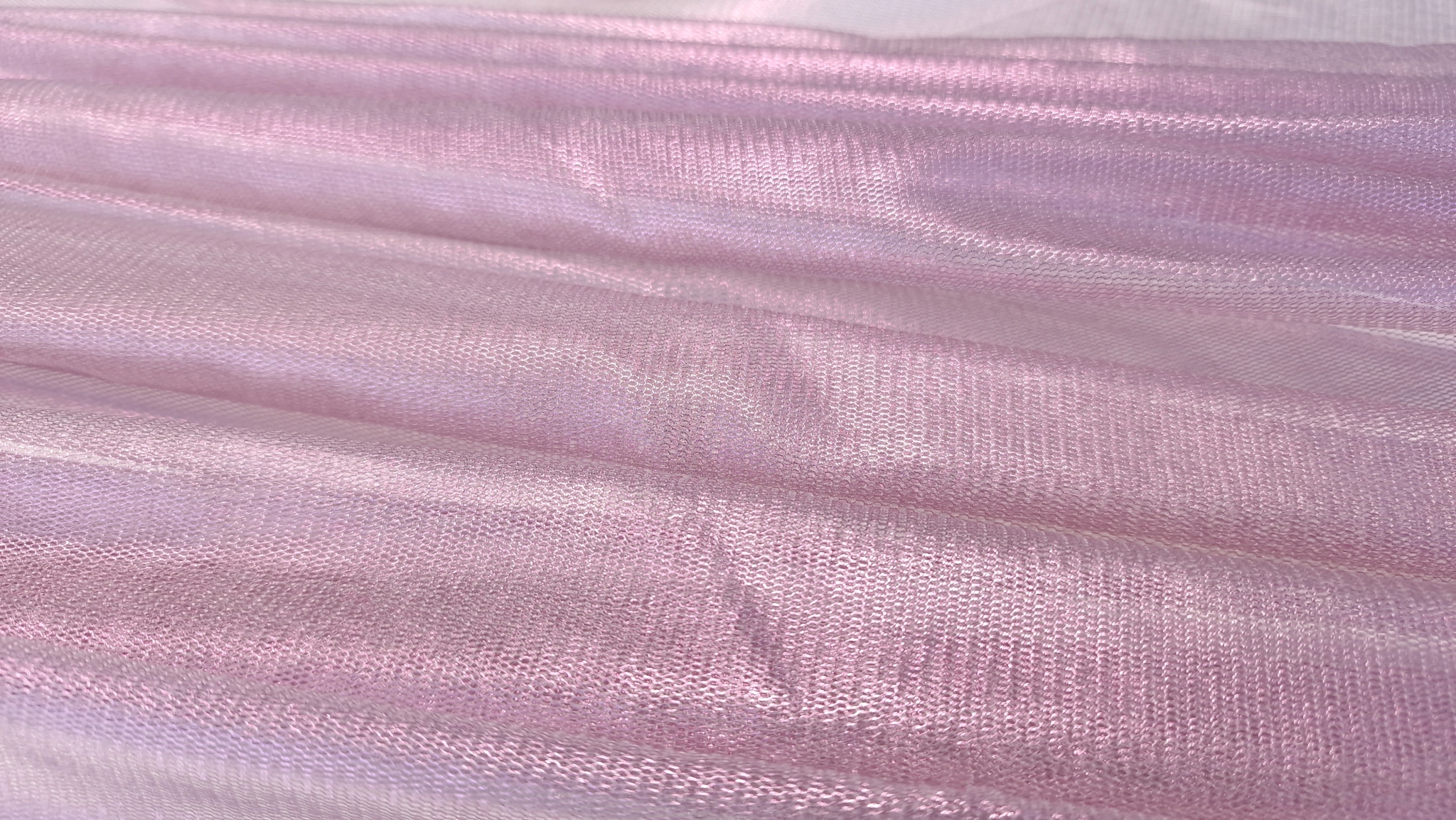 Tulle peliculizat din matase naturala roz pudra - imagine 5