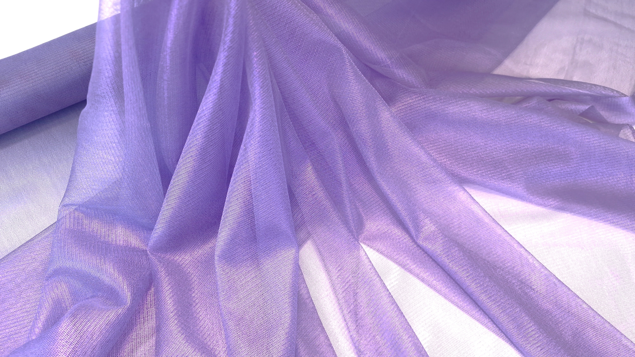 Tulle peliculizat din matase naturala lila - imagine 3