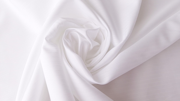 Poplin pentru camasi din bumbac alb usor elastic