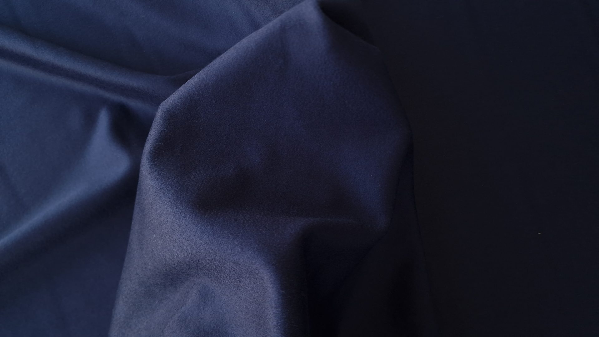 Stofa bleumarin din lana si casmir grosime medie VAL1340 - imagine 5