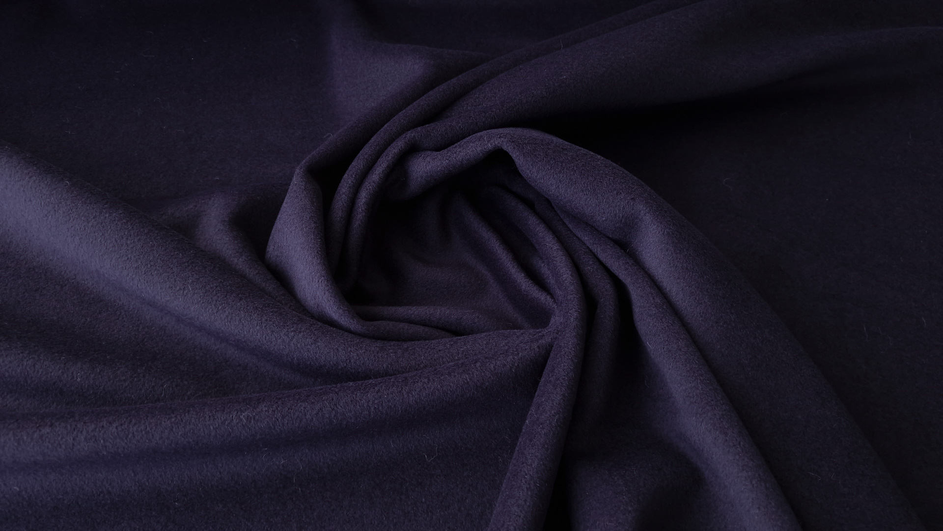 Stofa indigo inchis din casmir, lana si mohair pentru paltoane - imagine 3