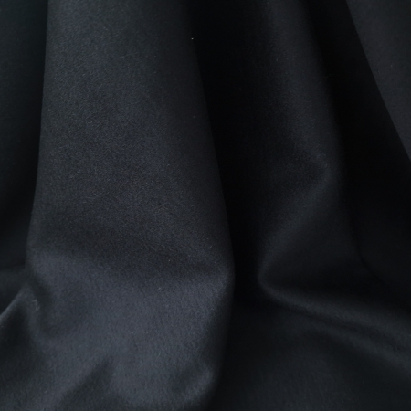 Stofa medie din casmir si lana neagra pentru paltoane