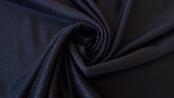 Stofa medie neagra din casmir pentru palton