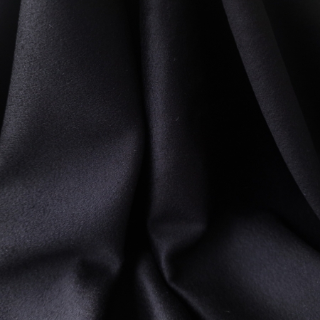 Stofa neagra din casmir si lana pentru paltoane