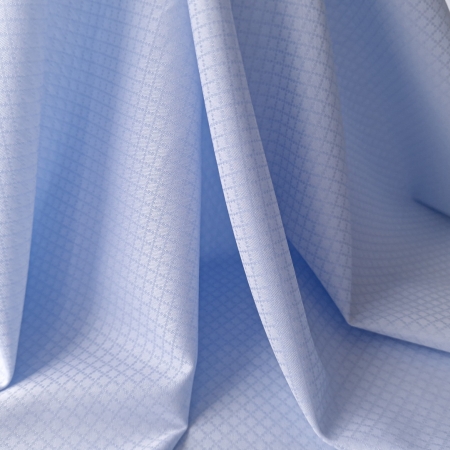 Poplin bleu elastic din bumbac pentru camasi