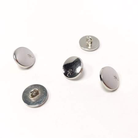 Nasturi rotunzi argintii plati - diametru 13 mm