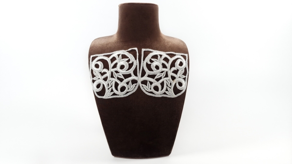 Set de aplicatii decorative ivoire din vascoza si bumbac