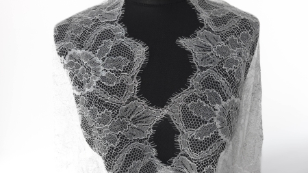 dantela solstiss gri deschis argintiu cu bordura dubla 80125 2