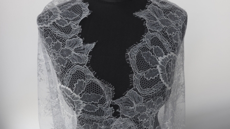 dantela solstiss gri model floral 80126 9