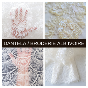 Dantela/Broderie alb-ivoire