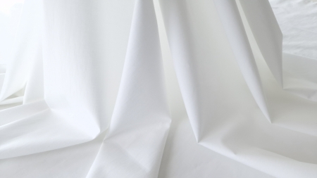 Poplin elastic din bumbac ivory