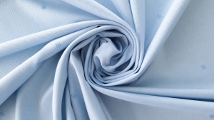 Poplin bleu din 100% bumbac cu monograma brodata GUC1656