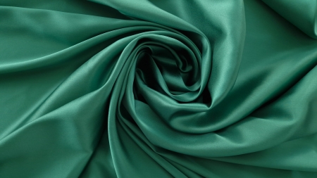 Satin din matase naturala Dark Green