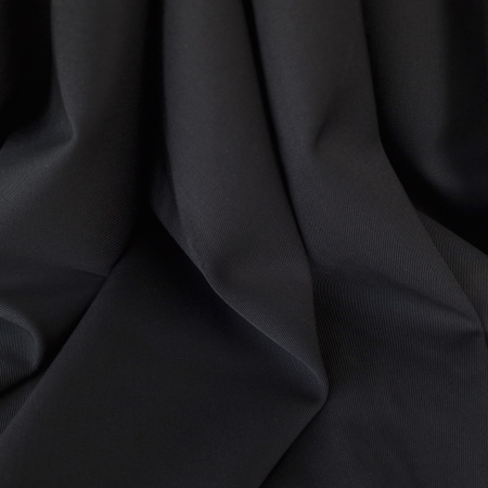 Stofa neagra subtire din lana si elastan pentru costume