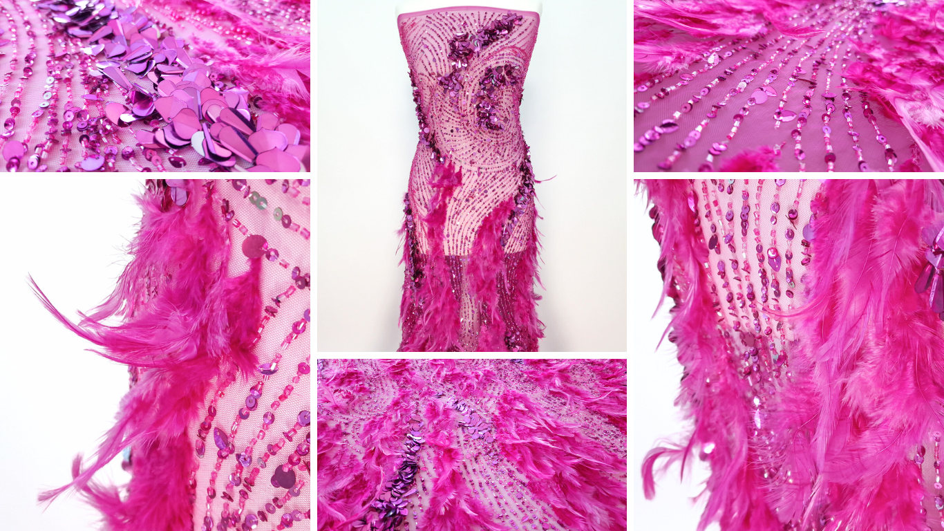 Broderie couture lucrata manual magenta