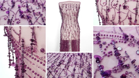 Broderie cu franjuri purple realizata manual