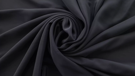 Crepe de Chine graphite black