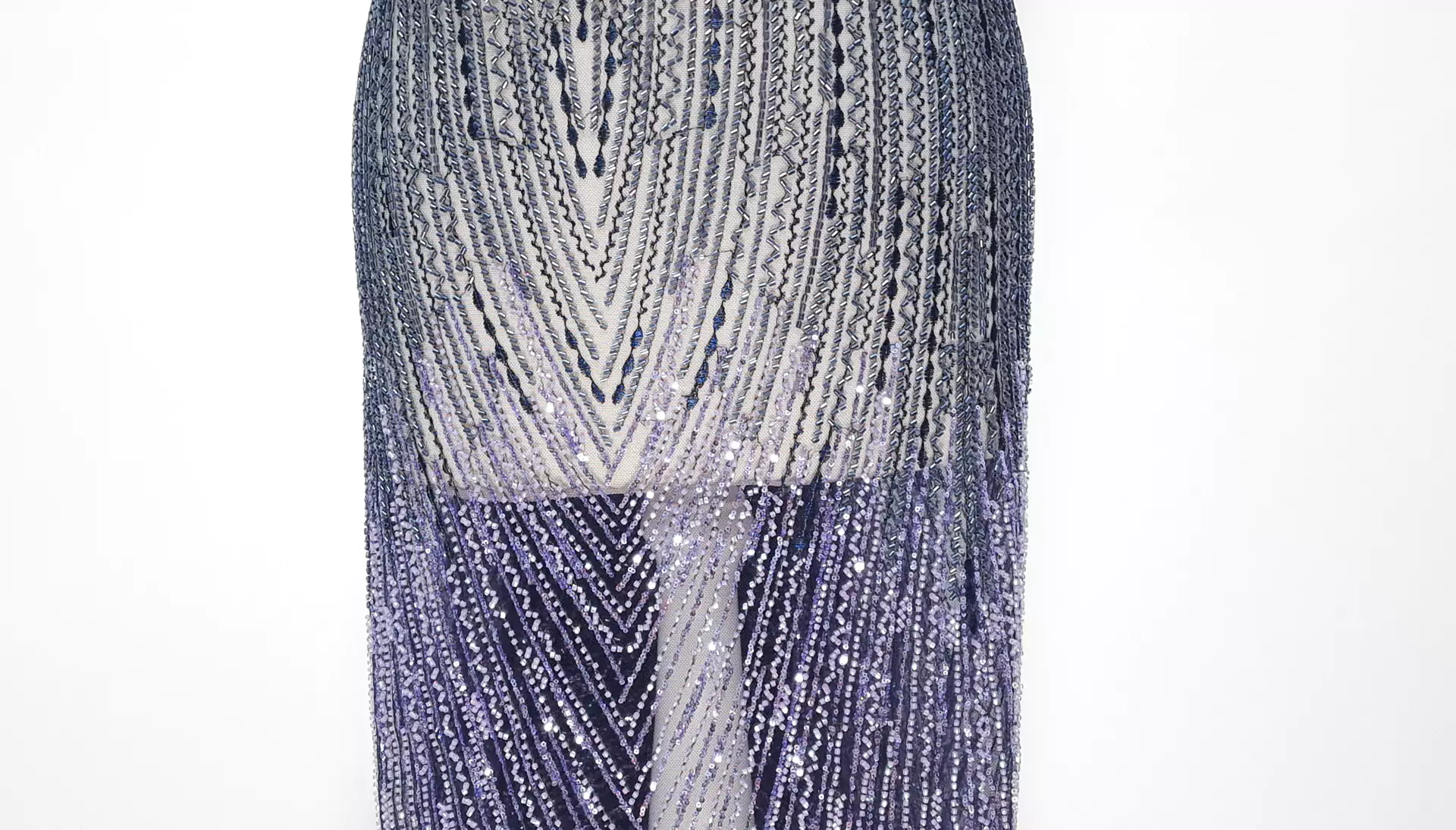 Dantela pe tulle bleumarin accesorizata multicolor - imagine 6