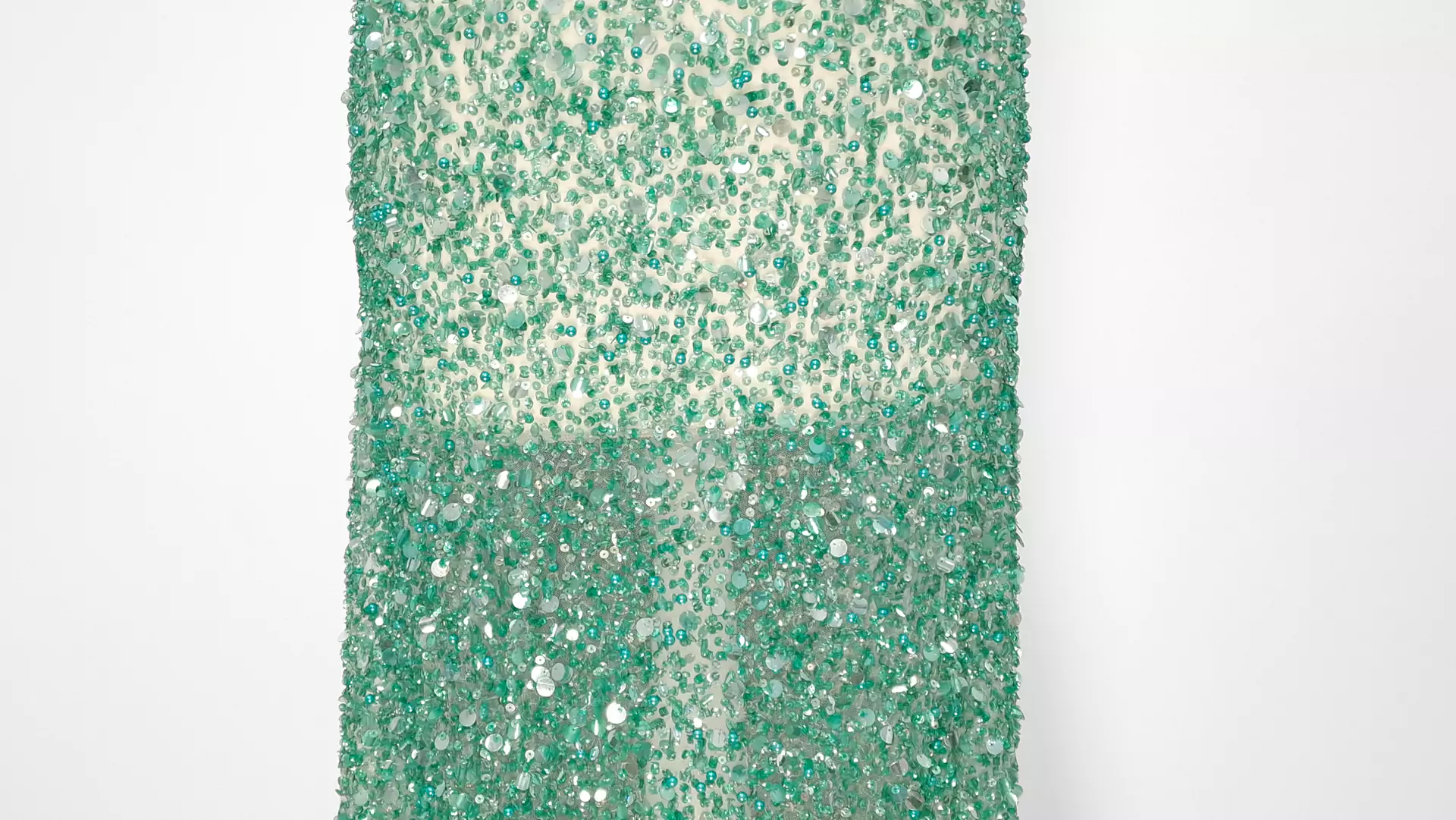 Broderie accesorizata manual cu paiete mint - imagine 6