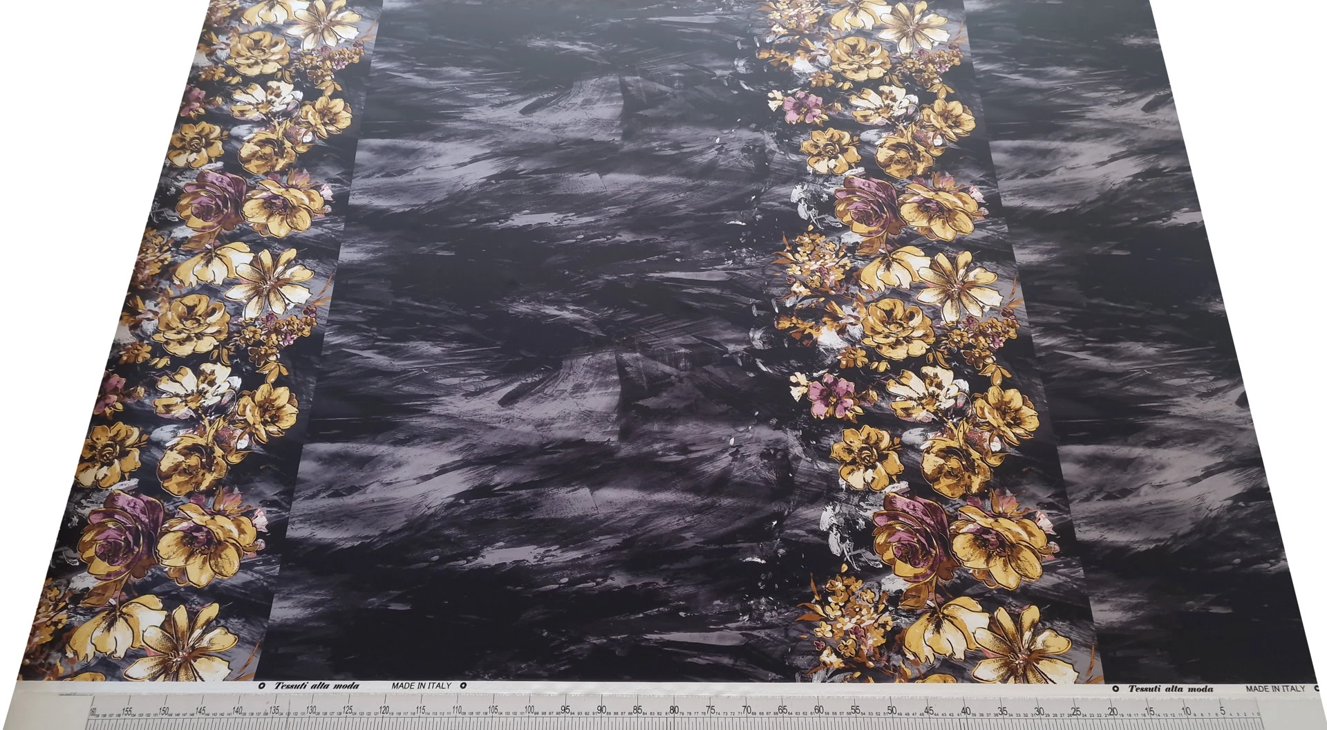 Matase naturala satinata dark picasso - imagine 7