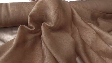 muselină 100% mătase naturală cinnamon metraj, efect luminos discret
