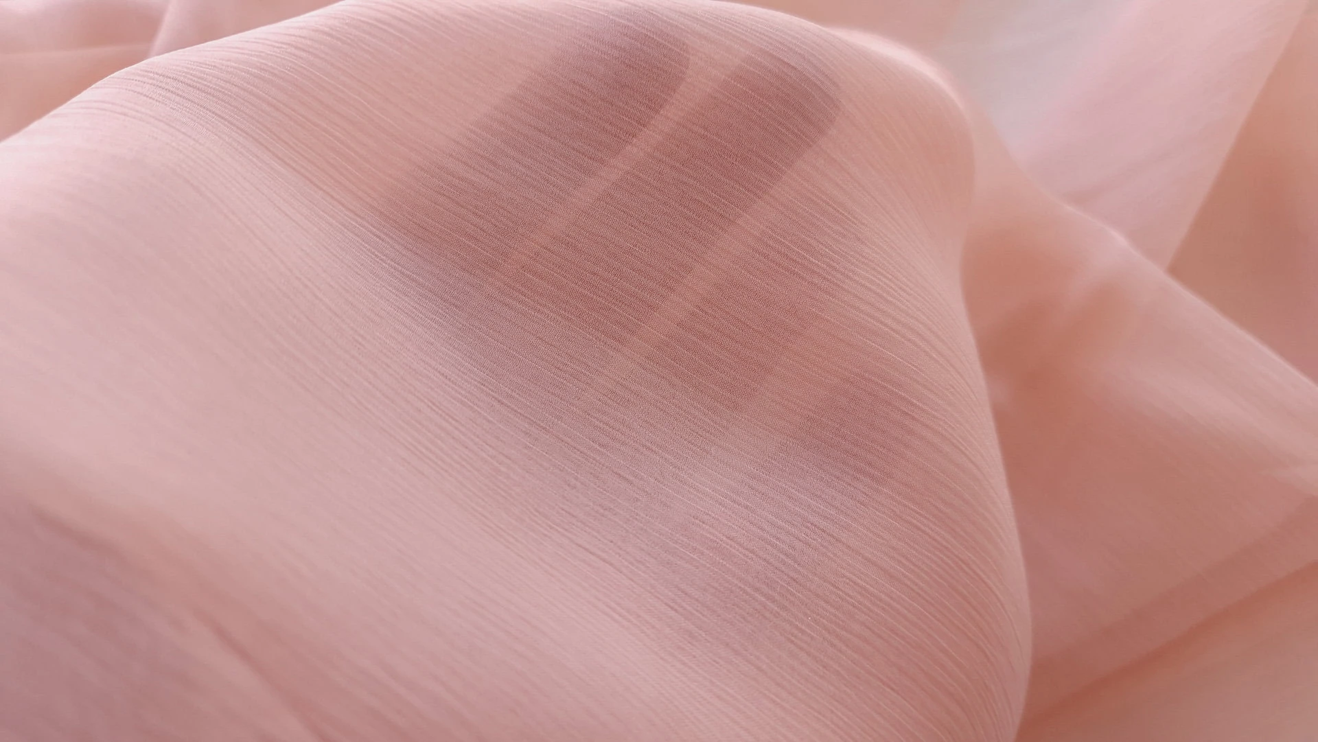 Voal creponat peach rose Muselina din matase naturala - imagine 4