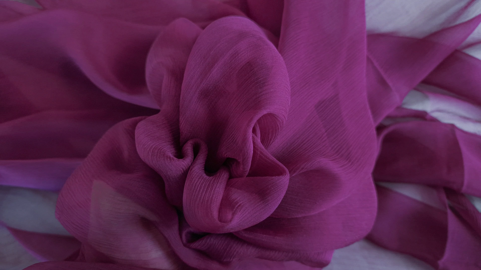 Voal creponat ploom Muselina din matase naturala - imagine 4