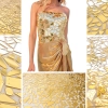 Broderie couture accesorizata cu oglinzi gold