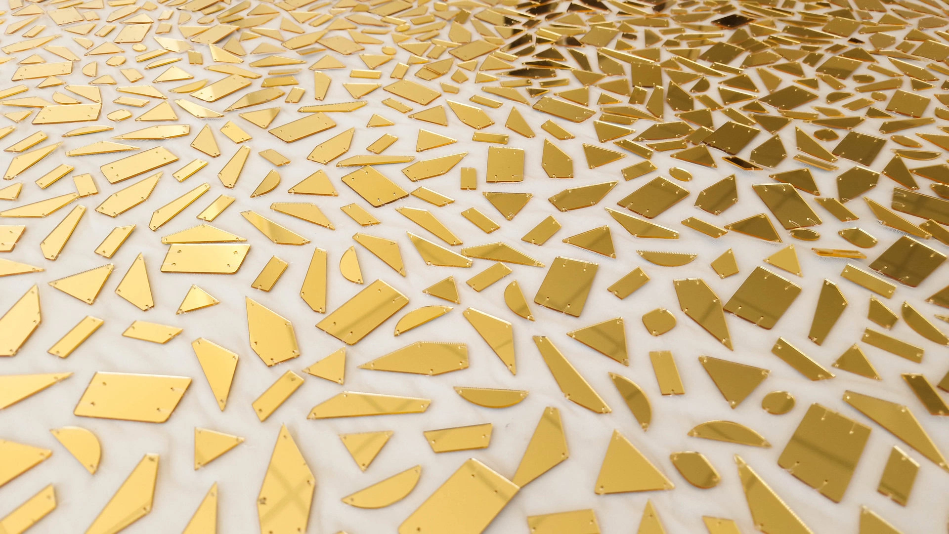 Broderie couture accesorizata cu oglinzi gold - imagine 7