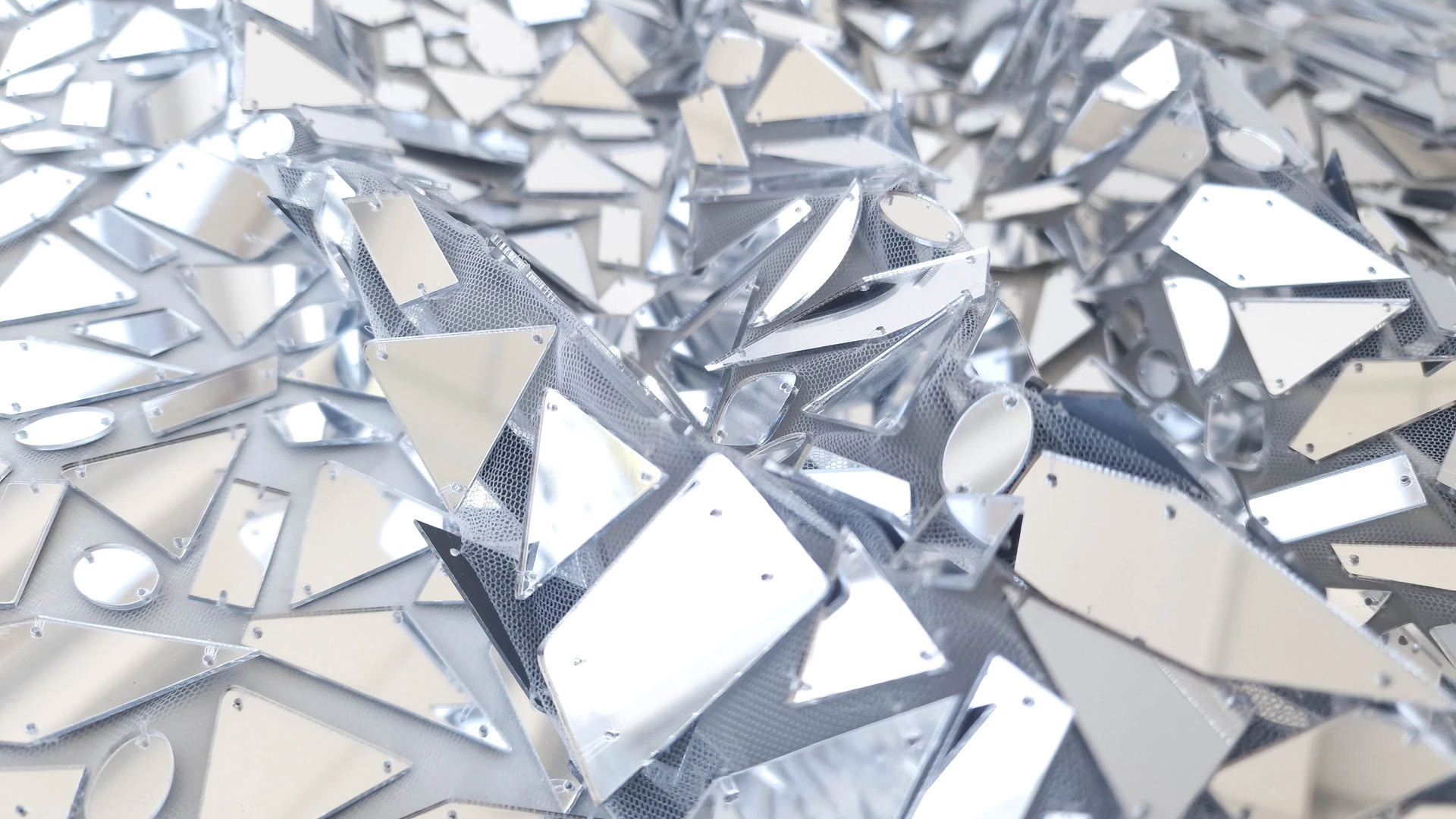 Broderie couture silver accesorizata cu oglinzi - imagine 6