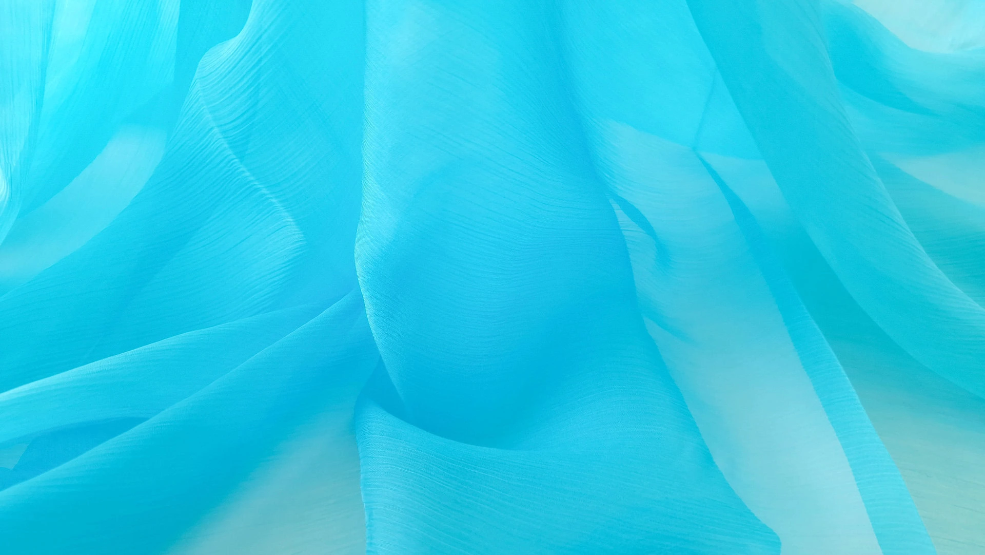 Voal creponat crystal blue Muselina din matase naturala - imagine 5