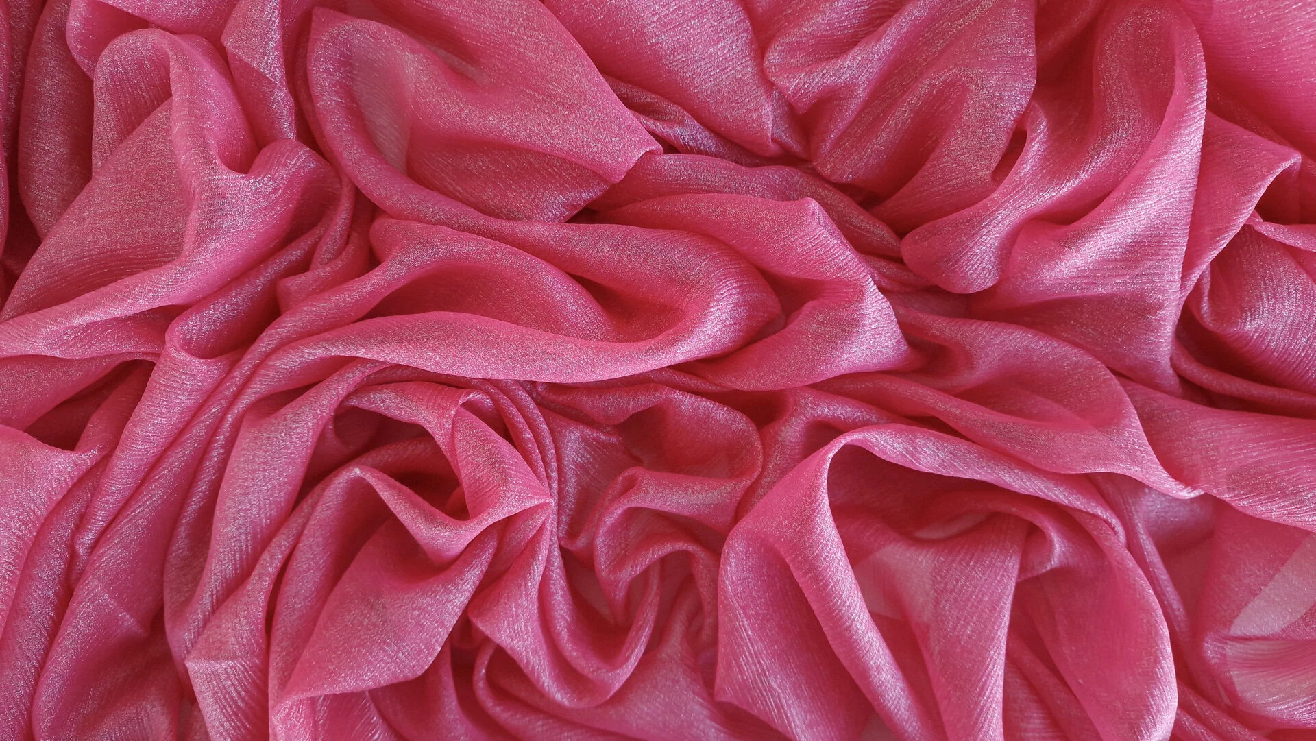 Voal creponat peliculizat trandafiriu Muselina din matase naturala - imagine 7