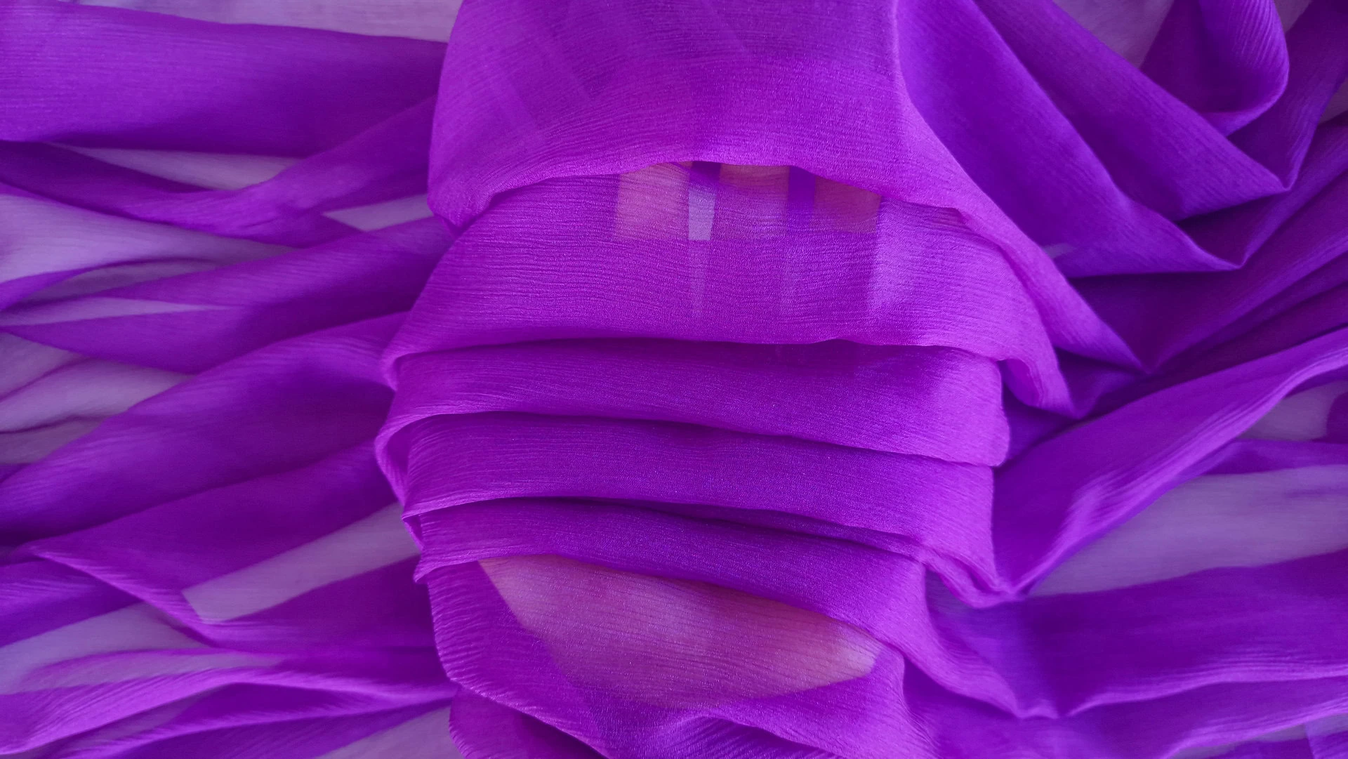 Voal creponat peliculizat ultraviolet Muselina din matase naturala - imagine 4