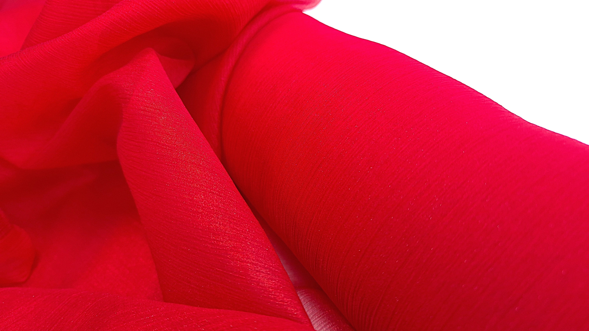 Voal creponat peliculizat bern red Muselina din matase naturala - imagine 4