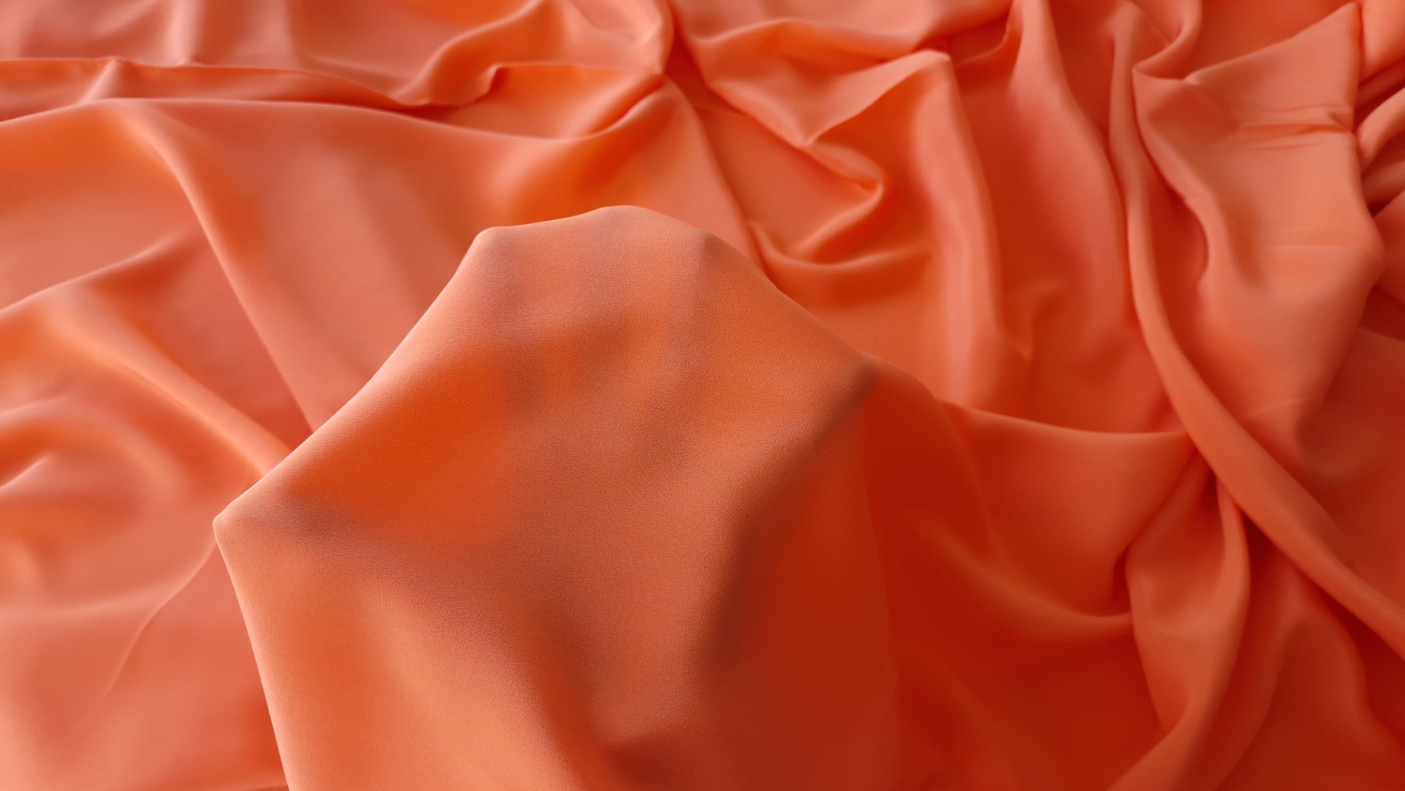 Voal Georgette matase naturala orange - imagine 7