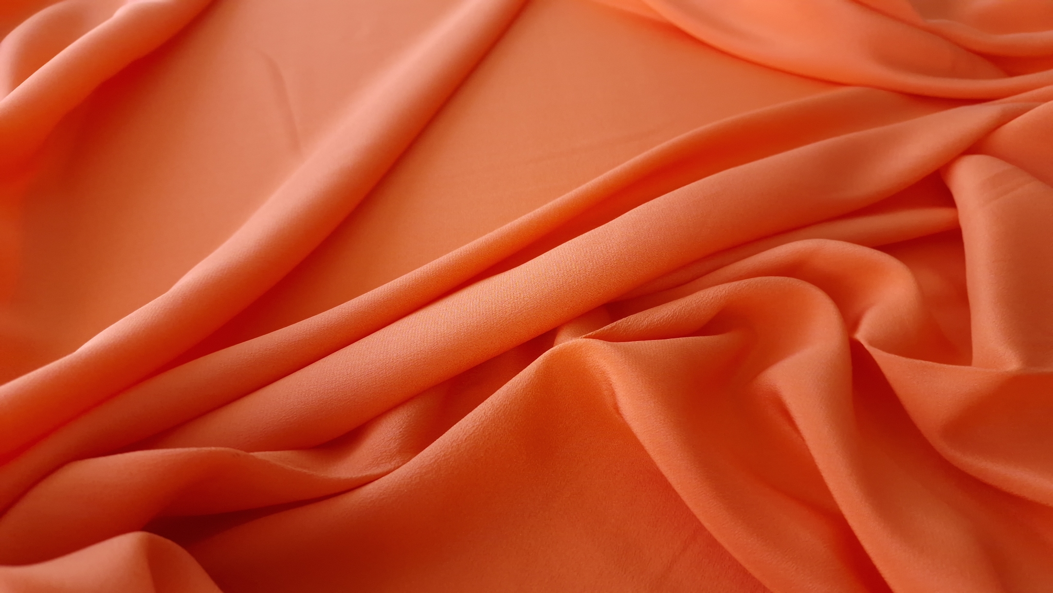 Voal Georgette matase naturala orange - imagine 5