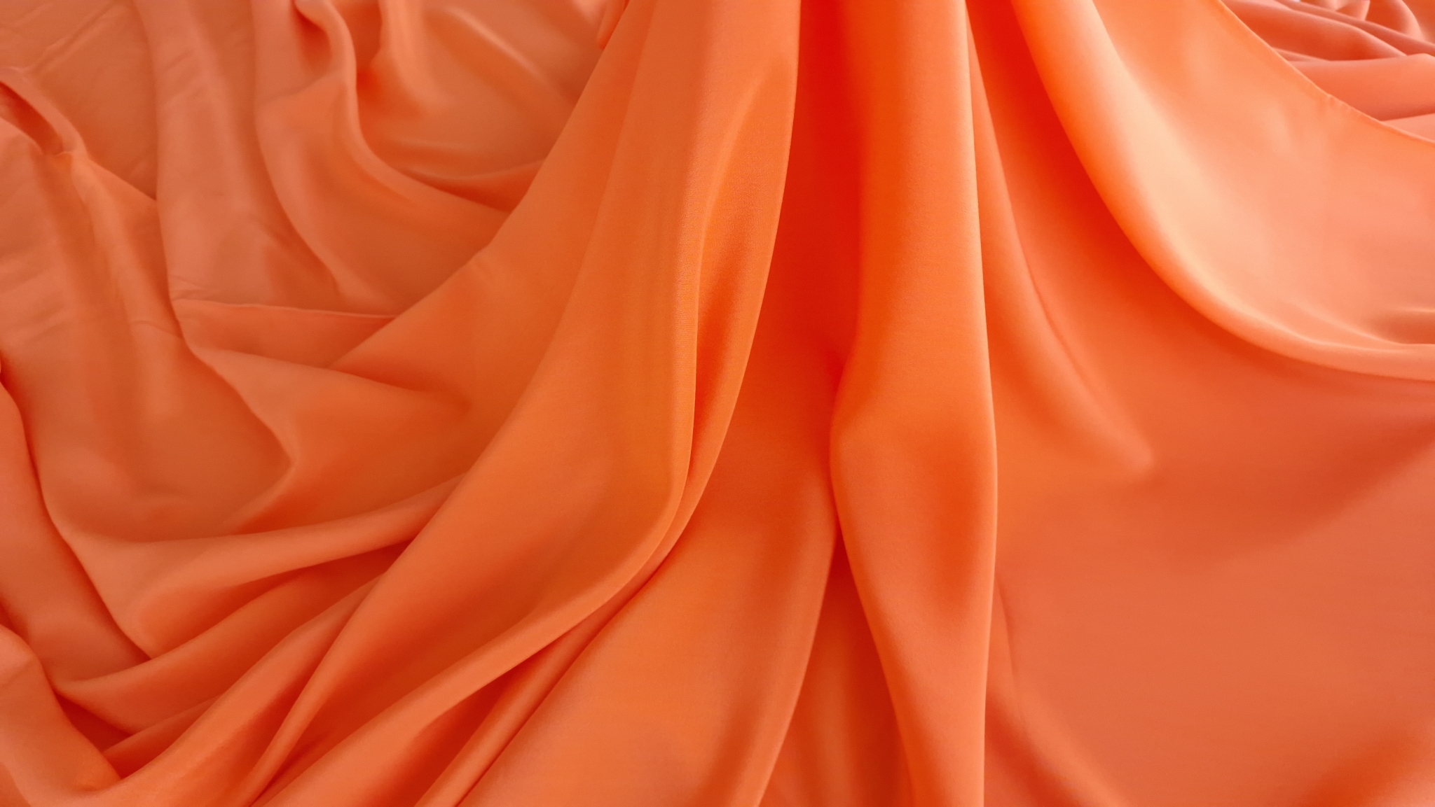 Voal Georgette matase naturala orange - imagine 2