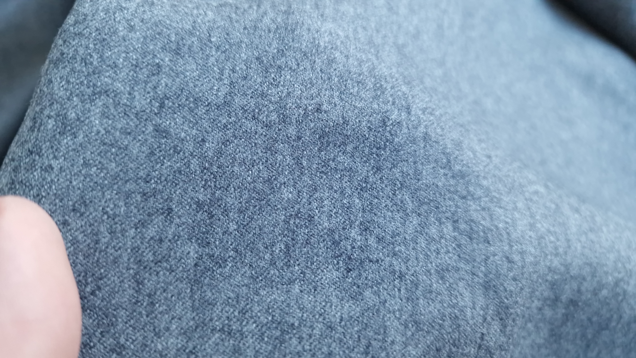 Stofa gri din lana virgina cu elastan - imagine 6