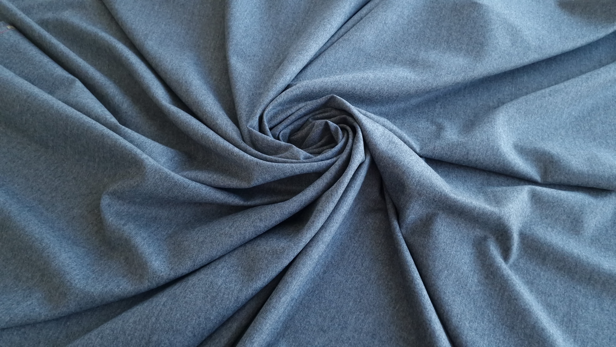 Stofa gri din lana virgina cu elastan - imagine 5